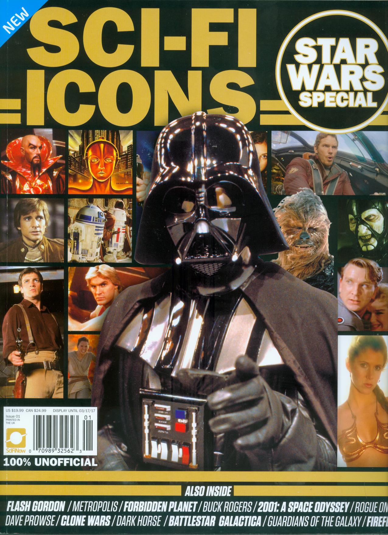 SCI-FI ICONS magazine side cover  Special  January 2017