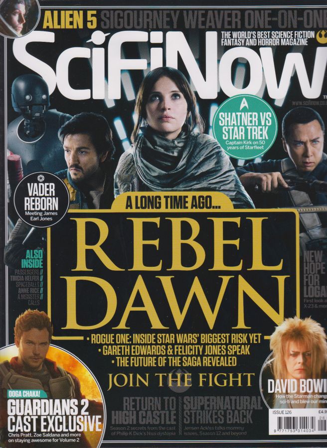 SciFiNow magazine side cover Issue 126 December 2016
