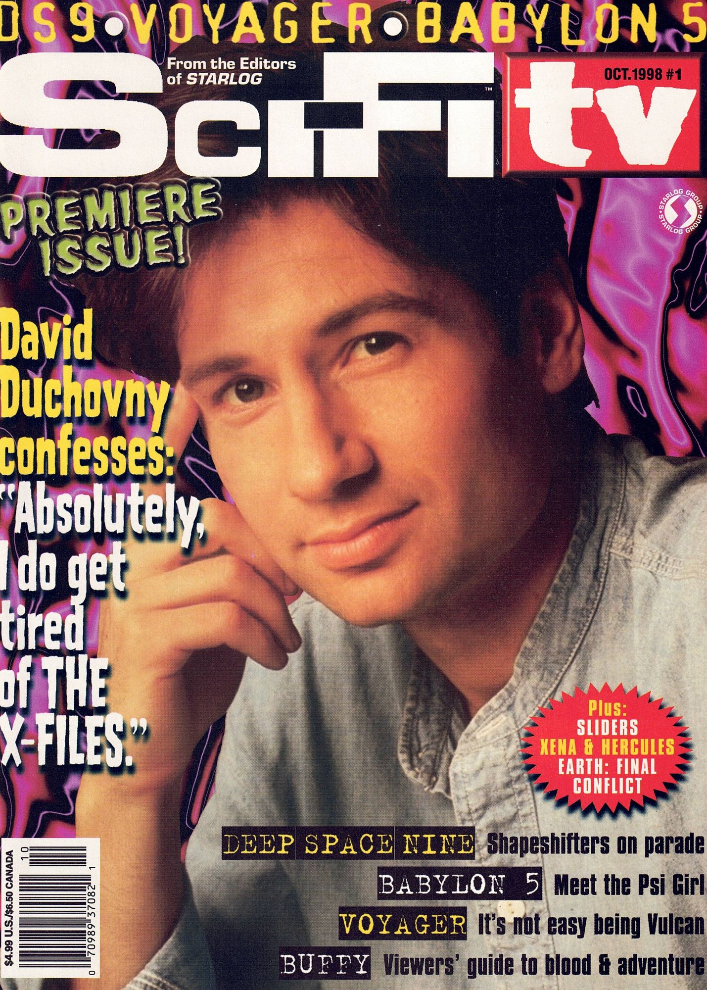 SCIFI TV magazine side cover Issue 1  October 1998