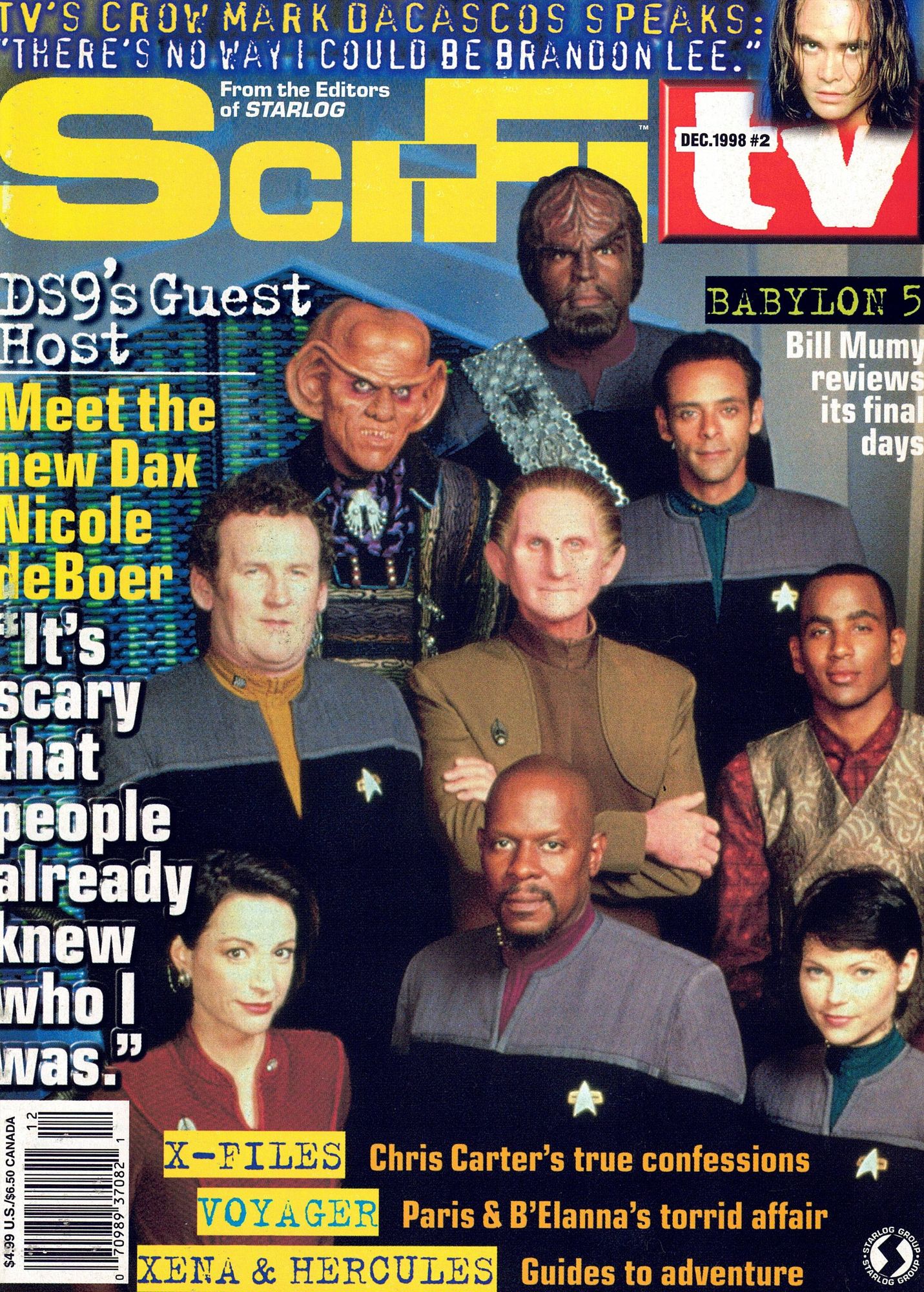 SCIFI TV magazine side cover Issue 2  December 1998