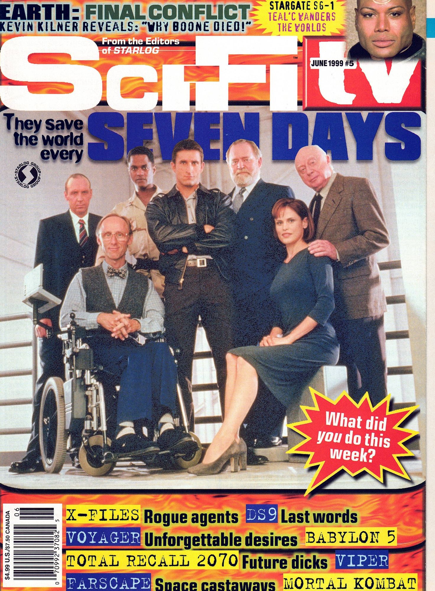 SCIFI TV magazine side cover Issue 5  June 1999