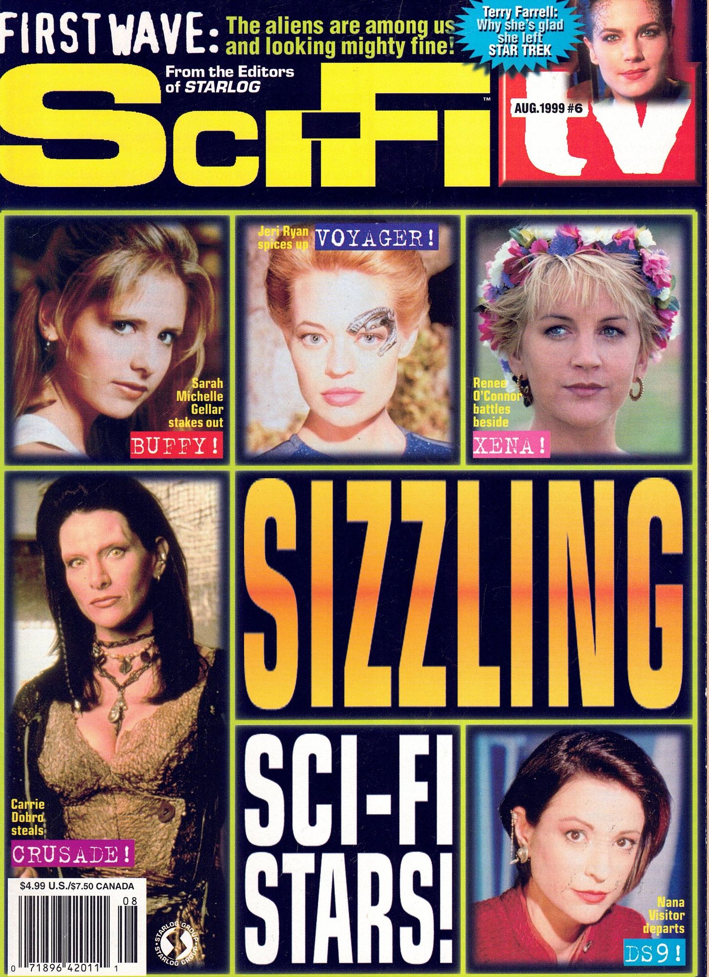 SCIFI TV magazine side cover Issue 6  August 1999