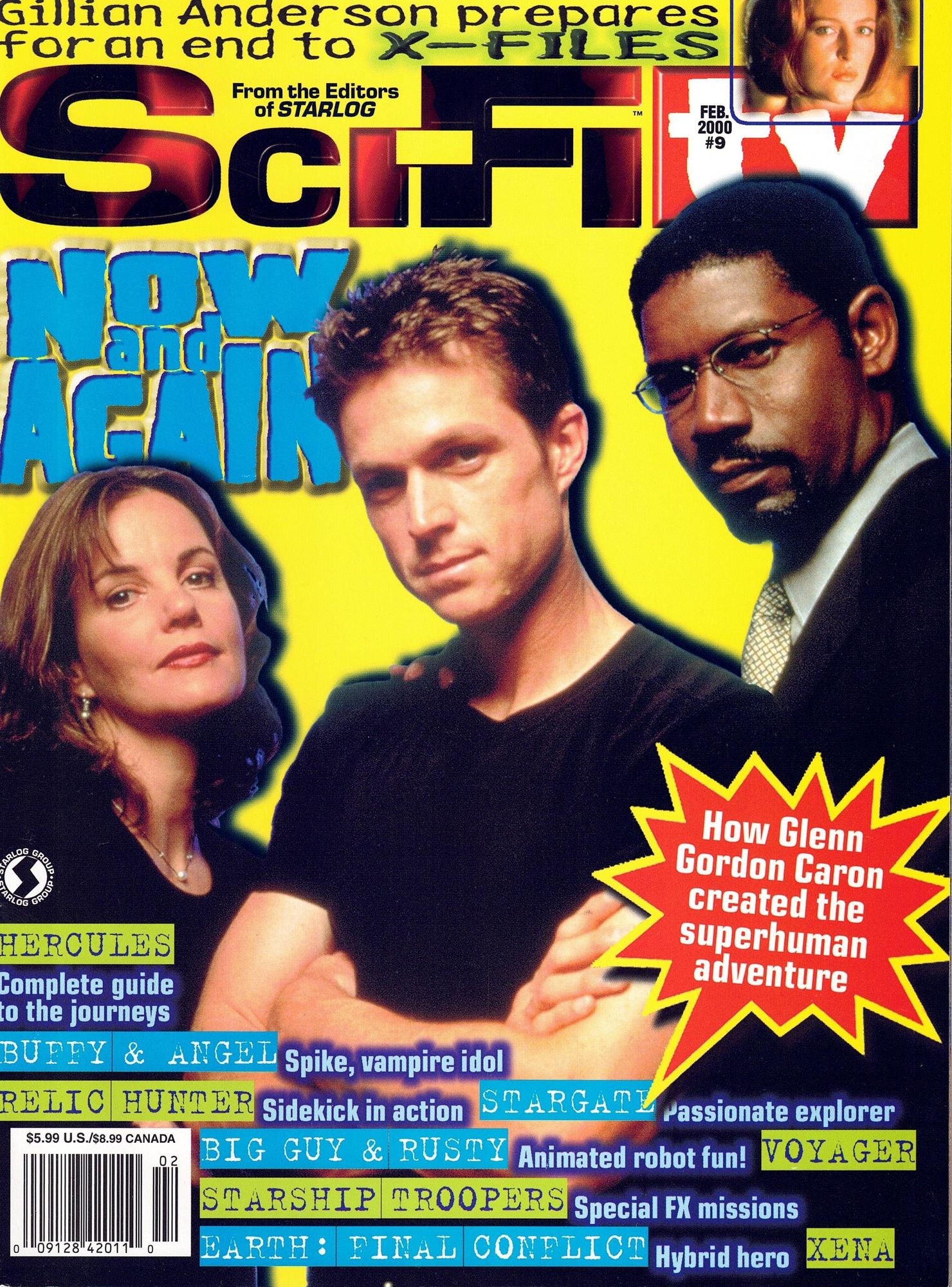 SCIFI TV magazine side cover Issue 9  February 2000
