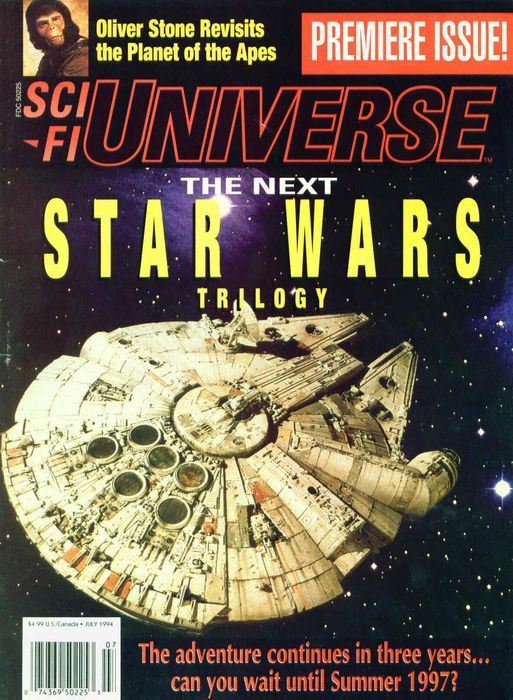 SCI-FI UNIVERSE magazine side cover Issue 1 July 1994