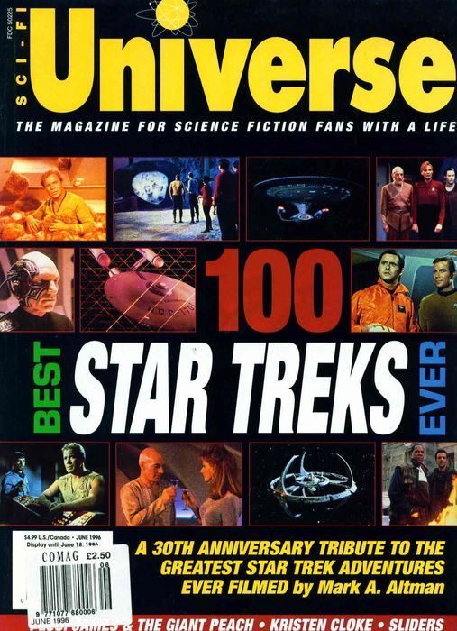 SCI-FI UNIVERSE magazine side cover Issue 16  June 1996