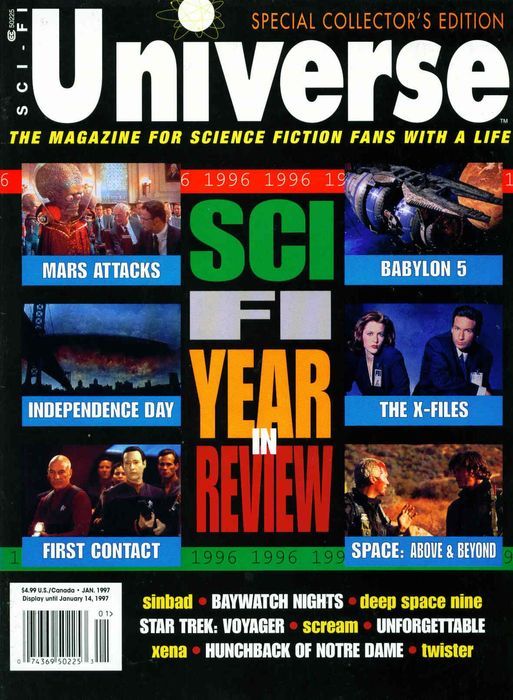 SCI-FI UNIVERSE magazine side cover Issue 21 Vol 3 #4 1996