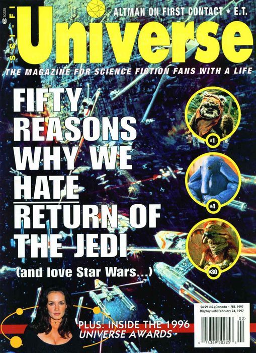 SCI-FI UNIVERSE magazine side cover Issue 22 Vol 3 #5 February 1997