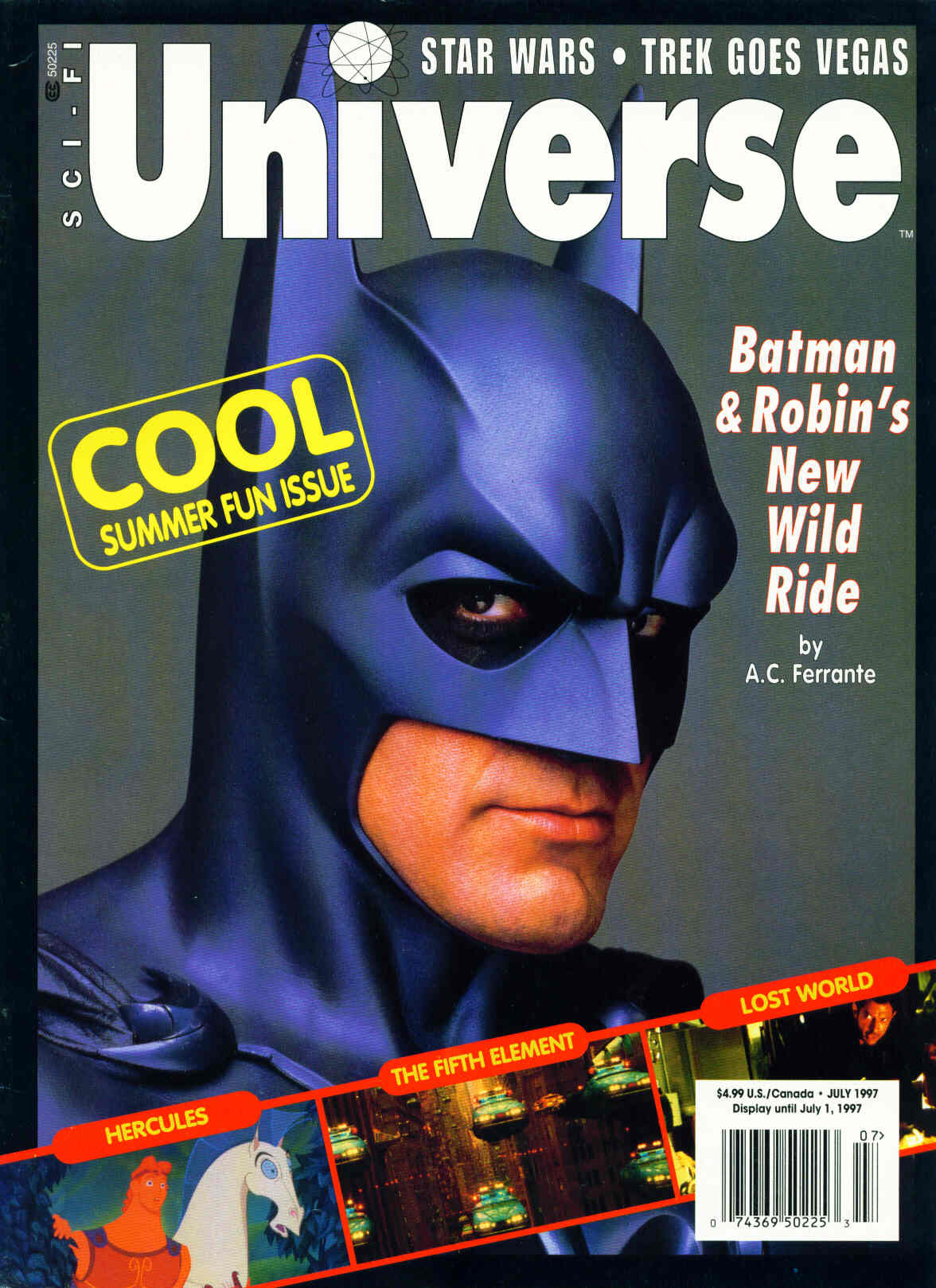 SCI-FI UNIVERSE magazine side cover Issue 25 Vol 3 #8 1997