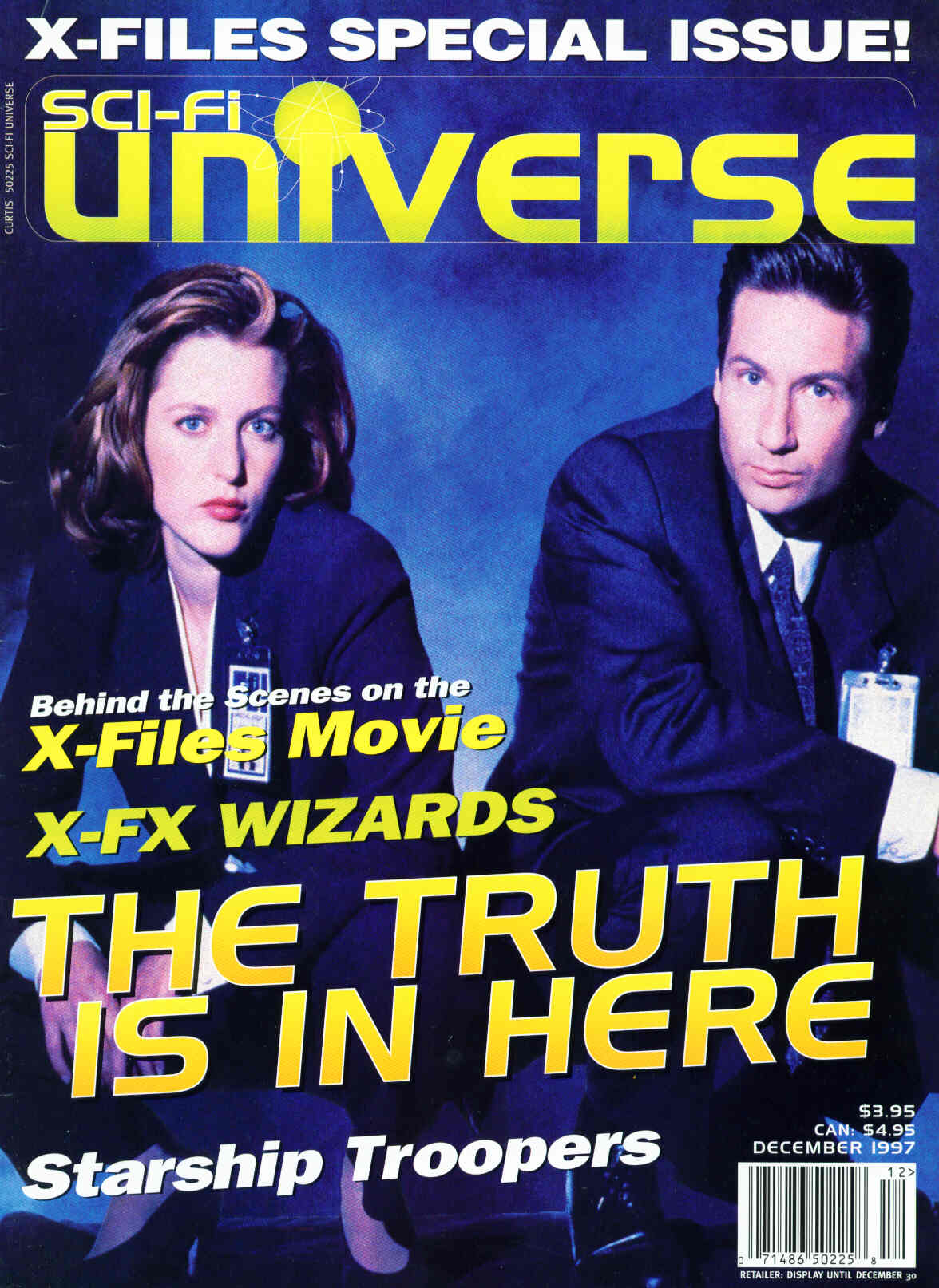SCI-FI UNIVERSE magazine side cover Issue 28 Vol 4 #1 December 1997