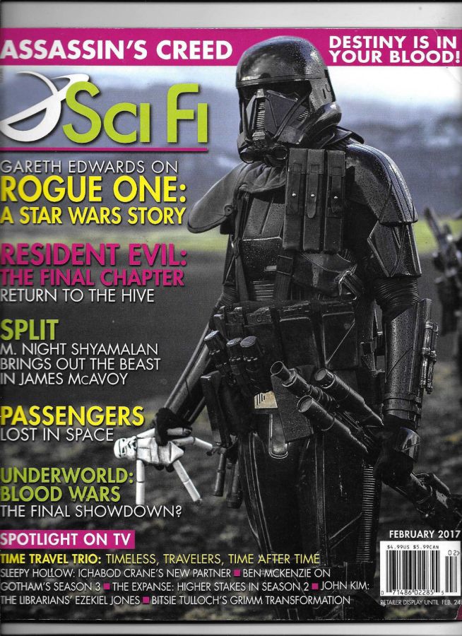SCI FI magazine side cover February 2017
