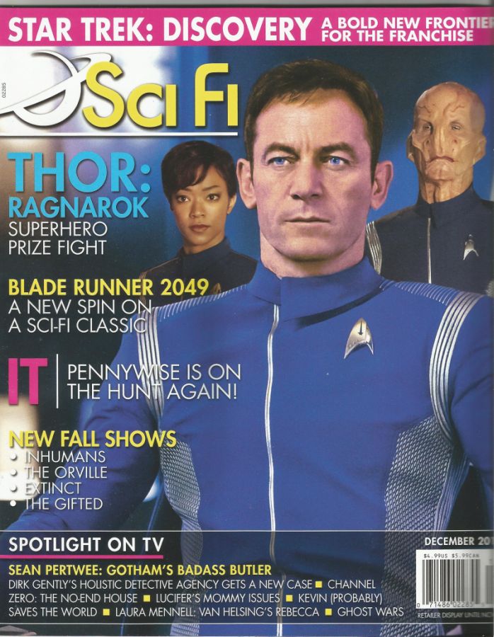 SCI FI magazine side cover  December 2017