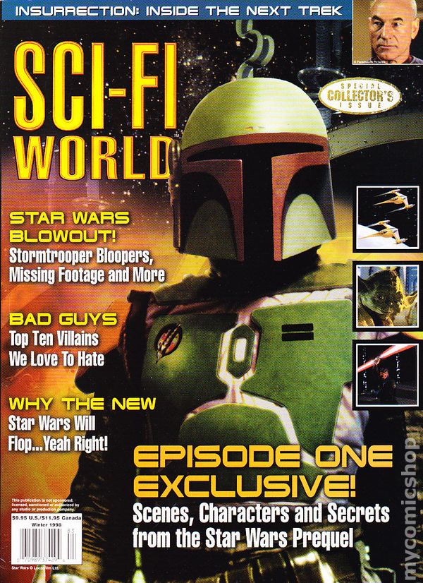 SCI-FI WORLD magazine side cover Winter 1998