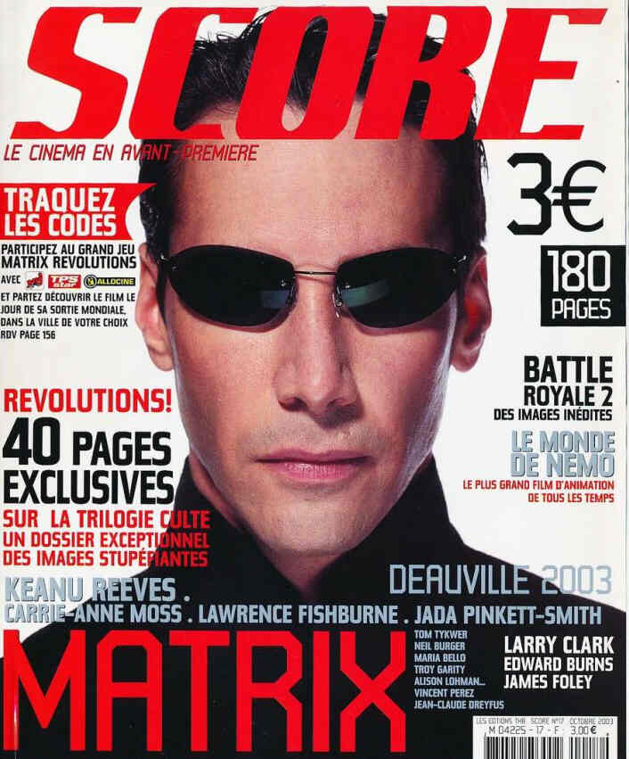 SCORE magazine side cover Issue 17 October 2003