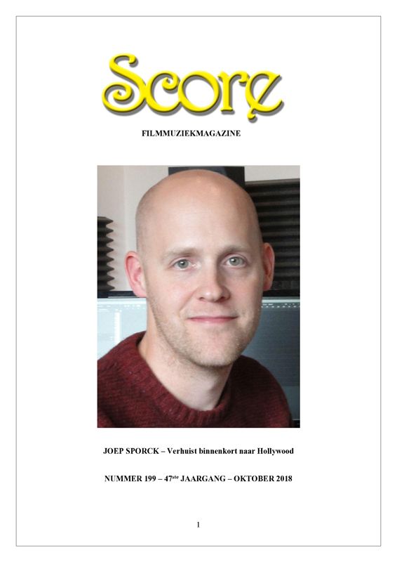 SCORE (NL) magazine side cover Issue 199  October 2018