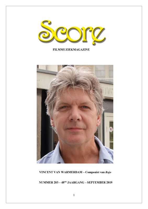 SCORE (NL) magazine side cover Issue 203  September 2019