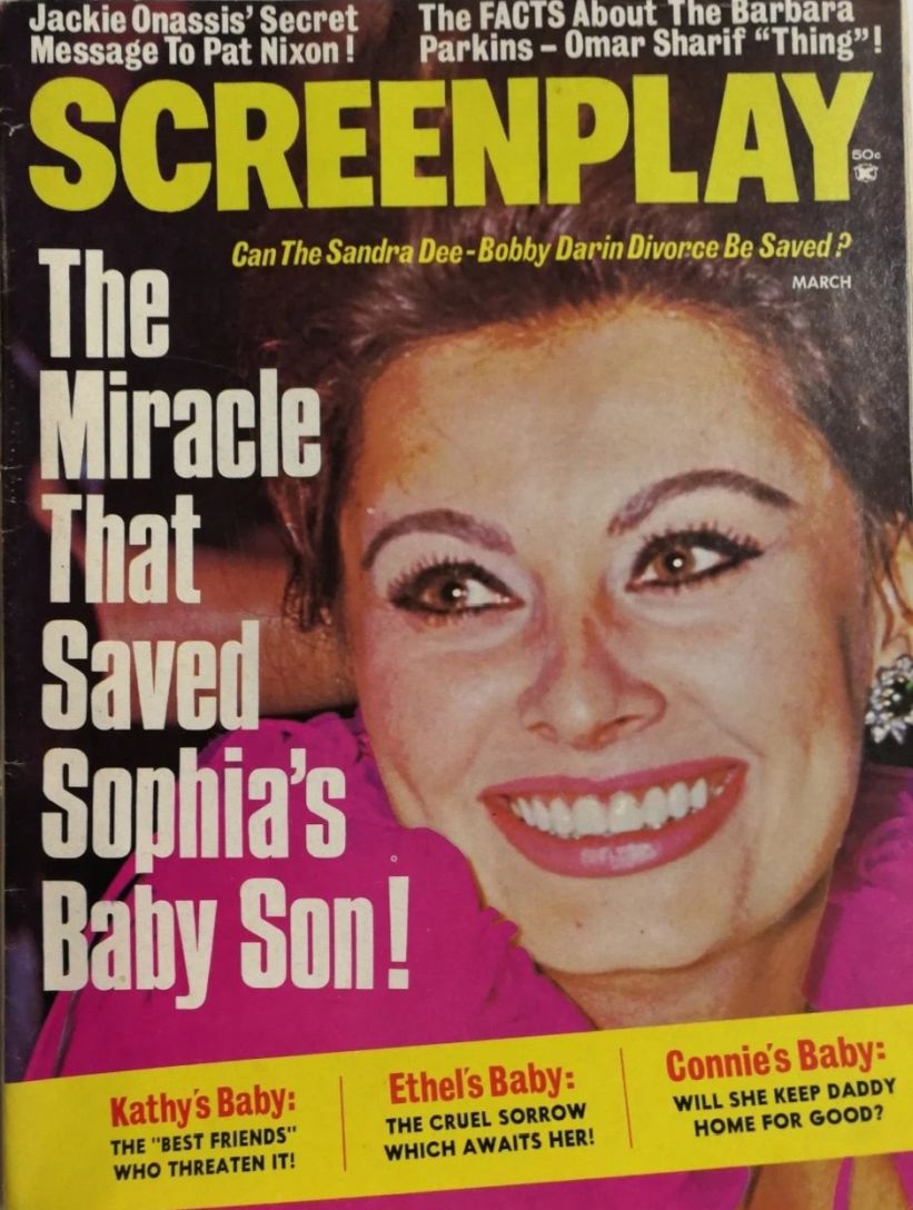 SCREENPLAY magazine side cover  March 1969