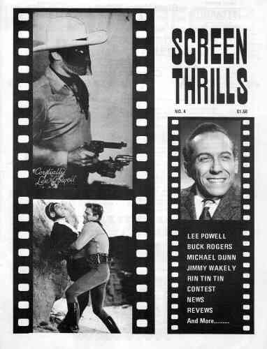 SCREEN THRILLS magazine side cover Issue 4  1978