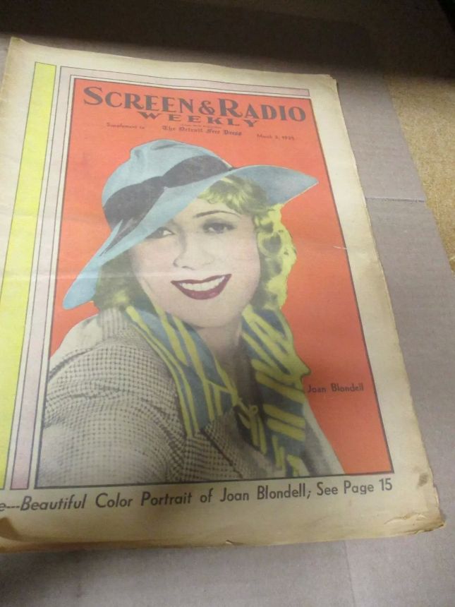 SCREEN AND RADIO WEEKLY magazine side cover 3 March 1935