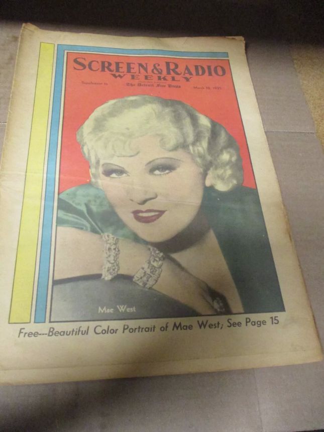 SCREEN AND RADIO WEEKLY magazine side cover 10 March 1935