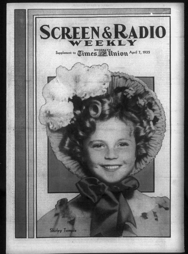 SCREEN AND RADIO WEEKLY magazine side cover 7 April 1935