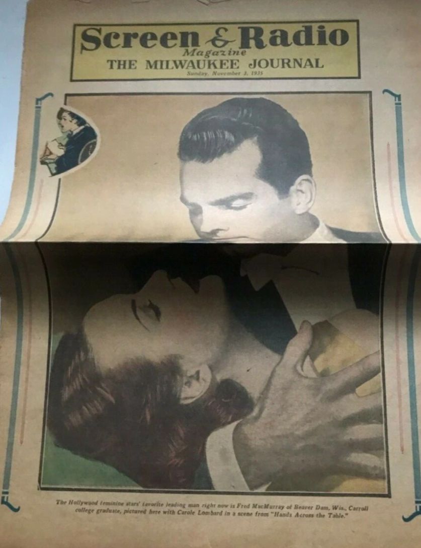 SCREEN AND RADIO WEEKLY magazine side cover 3 November 1935