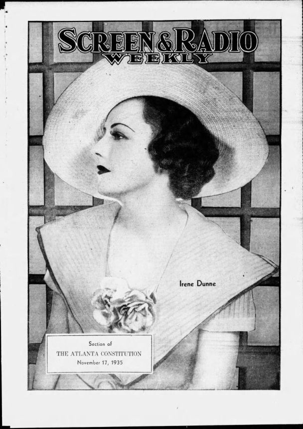SCREEN AND RADIO WEEKLY magazine side cover 17 November 1935