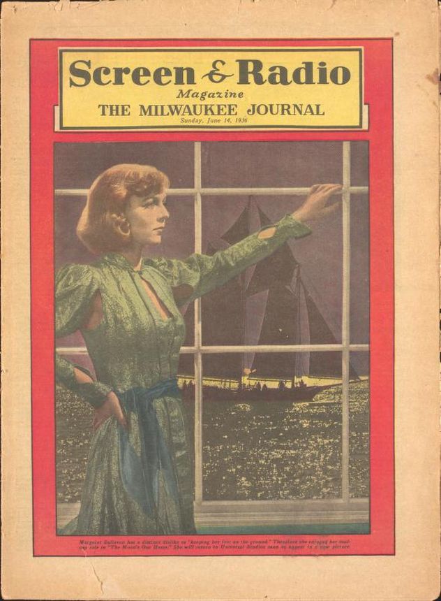 SCREEN AND RADIO WEEKLY magazine side cover 14 June 1936
