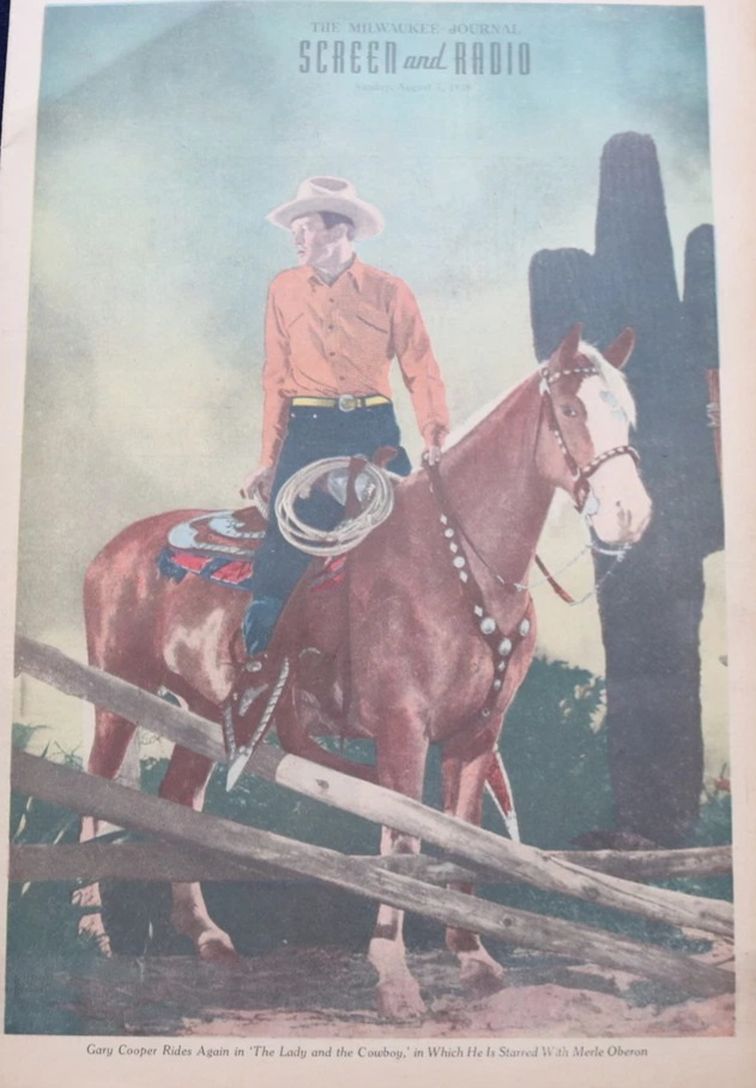 SCREEN AND RADIO WEEKLY magazine side cover 7 August 1938