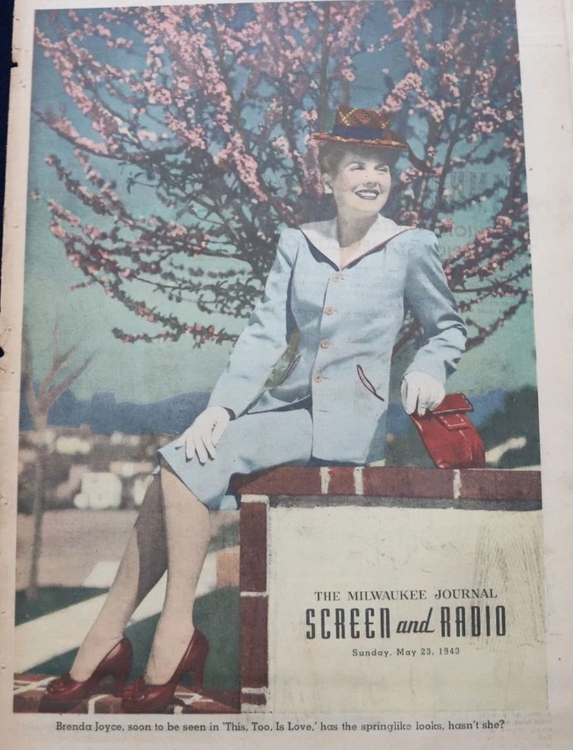 SCREEN AND RADIO WEEKLY magazine side cover 23 May 1943