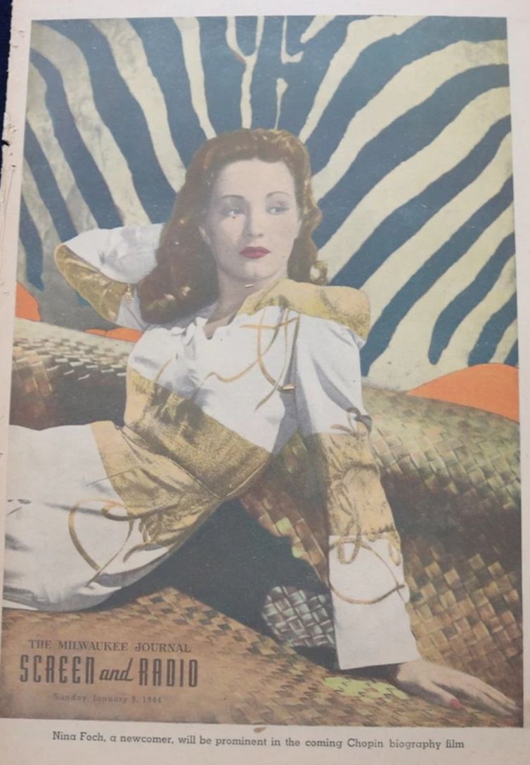 SCREEN AND RADIO WEEKLY magazine side cover 9 January 1944
