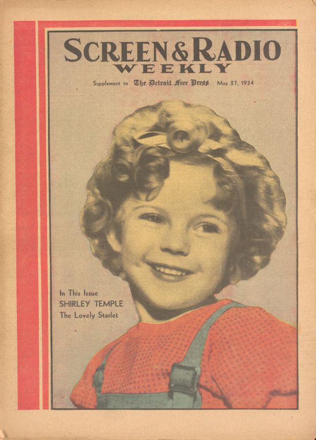 SCREEN AND RADIO WEEKLY magazine side cover 27 May 1934