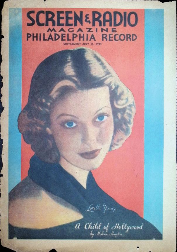 SCREEN AND RADIO WEEKLY magazine side cover 15 July 1934