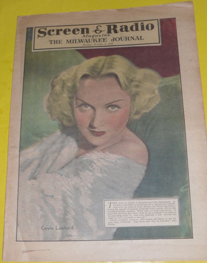 SCREEN AND RADIO WEEKLY magazine side cover 6 October 1935