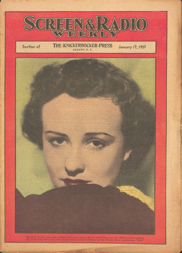 SCREEN AND RADIO WEEKLY magazine side cover 17 January 1937