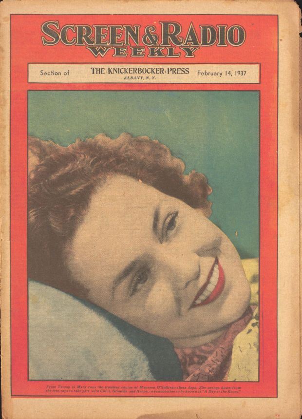 SCREEN AND RADIO WEEKLY magazine side cover 14 February 1937