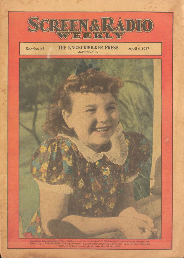 SCREEN AND RADIO WEEKLY magazine side cover 4 April 1937