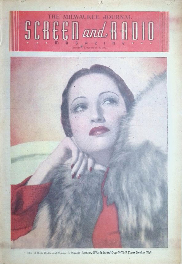 SCREEN AND RADIO WEEKLY magazine side cover 5 December 1937