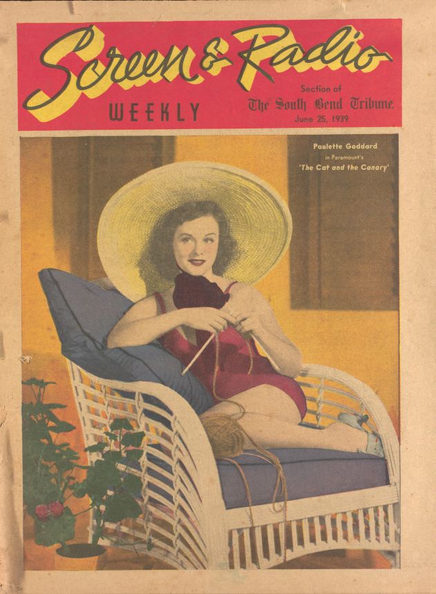 SCREEN AND RADIO WEEKLY magazine side cover 25 June 1939