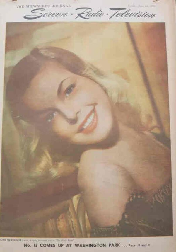 SCREEN AND RADIO WEEKLY magazine side cover 25 June 1950