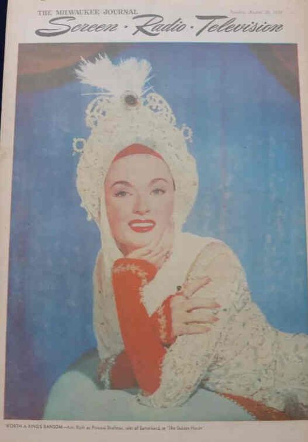 SCREEN AND RADIO WEEKLY magazine side cover 26 August 1951