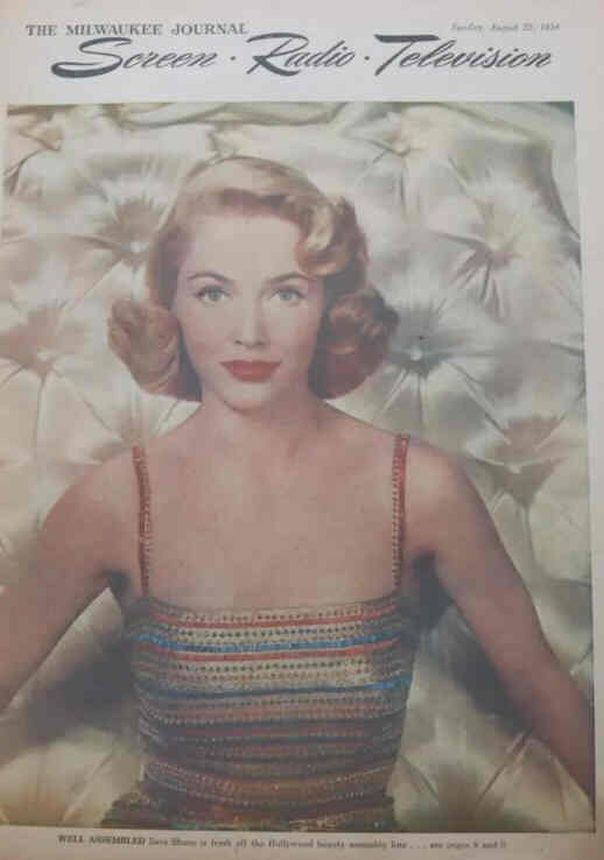 SCREEN AND RADIO WEEKLY magazine side cover 22 August 1954