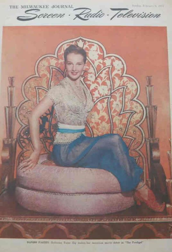 SCREEN AND RADIO WEEKLY magazine side cover 6 February 1955