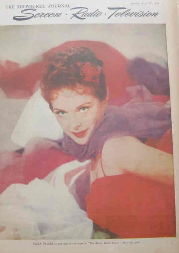 SCREEN AND RADIO WEEKLY magazine side cover 17 April 1955