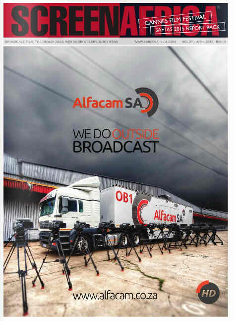 SCREEN AFRICA magazine side cover April 2015