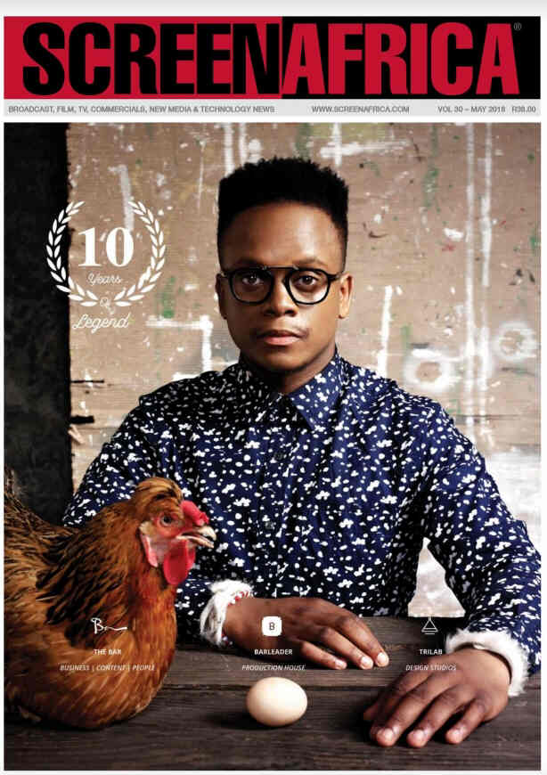 SCREEN AFRICA magazine side cover  May 2018