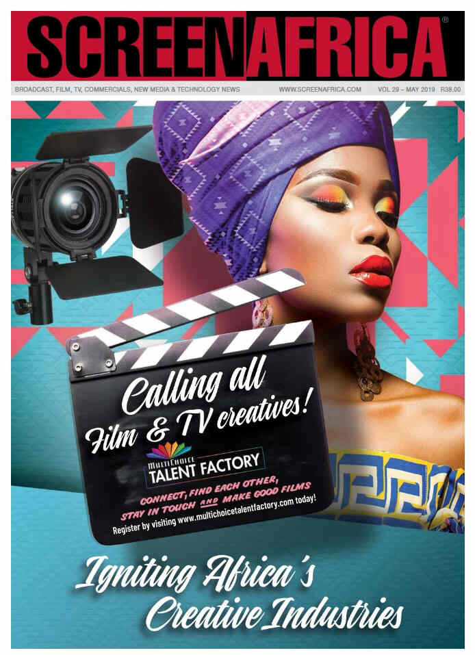 SCREEN AFRICA magazine side cover  May 2019