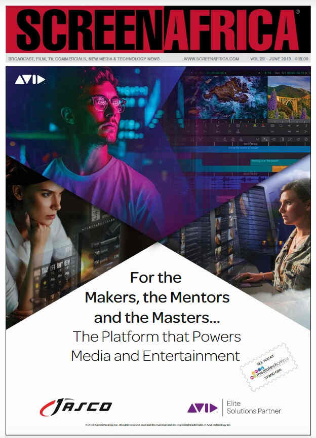 SCREEN AFRICA magazine side cover  June 2019