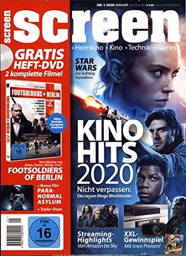 SCREEN BLURAY DVD magazine side cover  January 2020