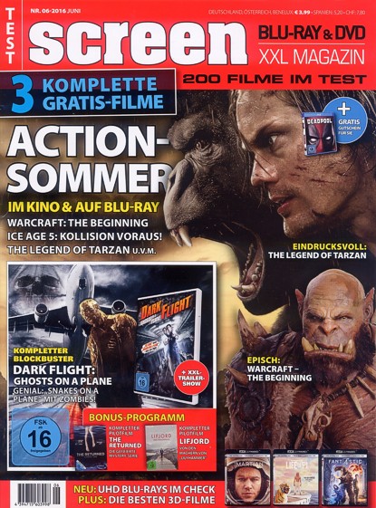 SCREEN BLURAY DVD magazine side cover June 2016
