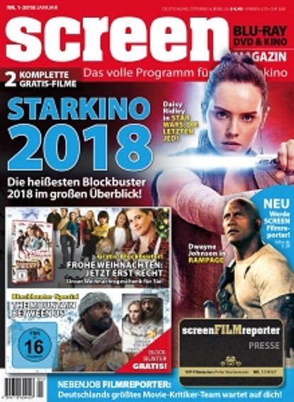 SCREEN BLURAY DVD magazine side cover  January 2018